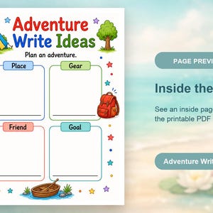 Draw Your Own Adventure | Adventure Writing Prompts | Printable PDF | Digital Download image 10
