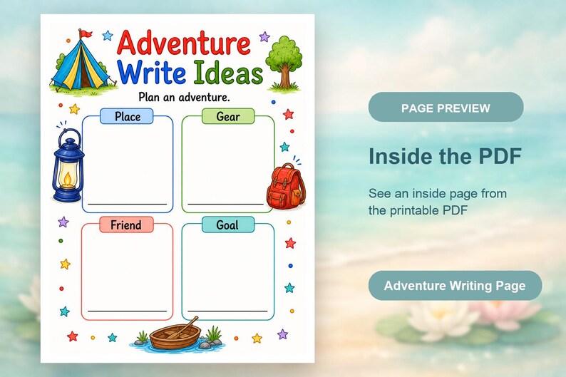 Draw Your Own Adventure | Adventure Writing Prompts | Printable PDF | Digital Download image 10