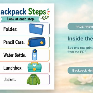 Backpack Ready | Backpack Checklist | Printable PDF | Digital Download image 10
