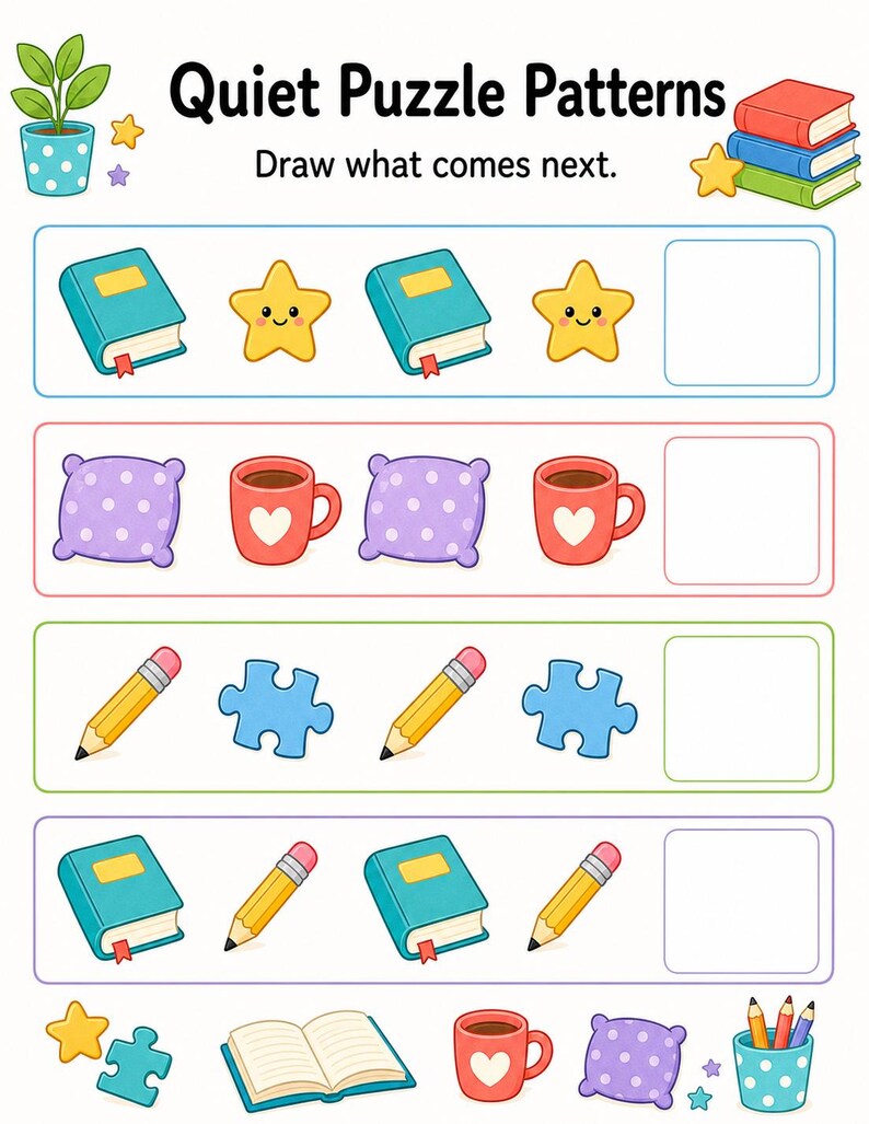 Quiet Puzzle Pack | Printable Puzzle Pages for Kids | Printable PDF | Digital Download image 6