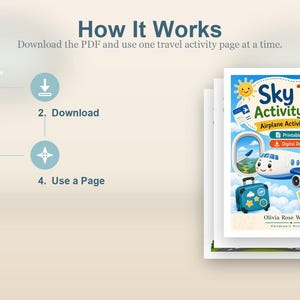 Sky Trip Activity Pages | Airplane Activities for Kids | Printable PDF | Digital Download image 8