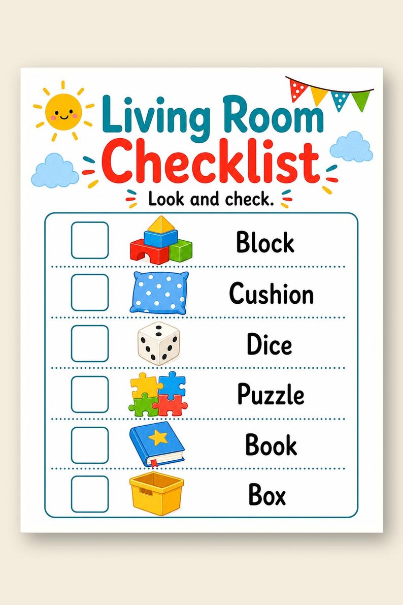 Cushion Game Corner Pages | Living Room Game Pages | Printable PDF | Digital Download image 9