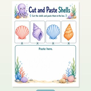 Octopus Scissor Skills | Scissor Skills Worksheets | Printable PDF | Digital Download image 8