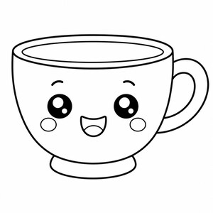 Disegni da colorare di un giardino kawaii / Disegni da colorare kawaii / PDF stampabile / Download digitale immagine 5