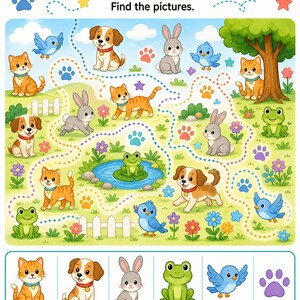 Animal Search Pages | Animal Activity Pages | Printable PDF | Digital Download image 4