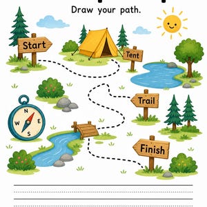 Camping Explorer Pages | Camping Activities for Kids | Printable PDF | Digital Download image 6