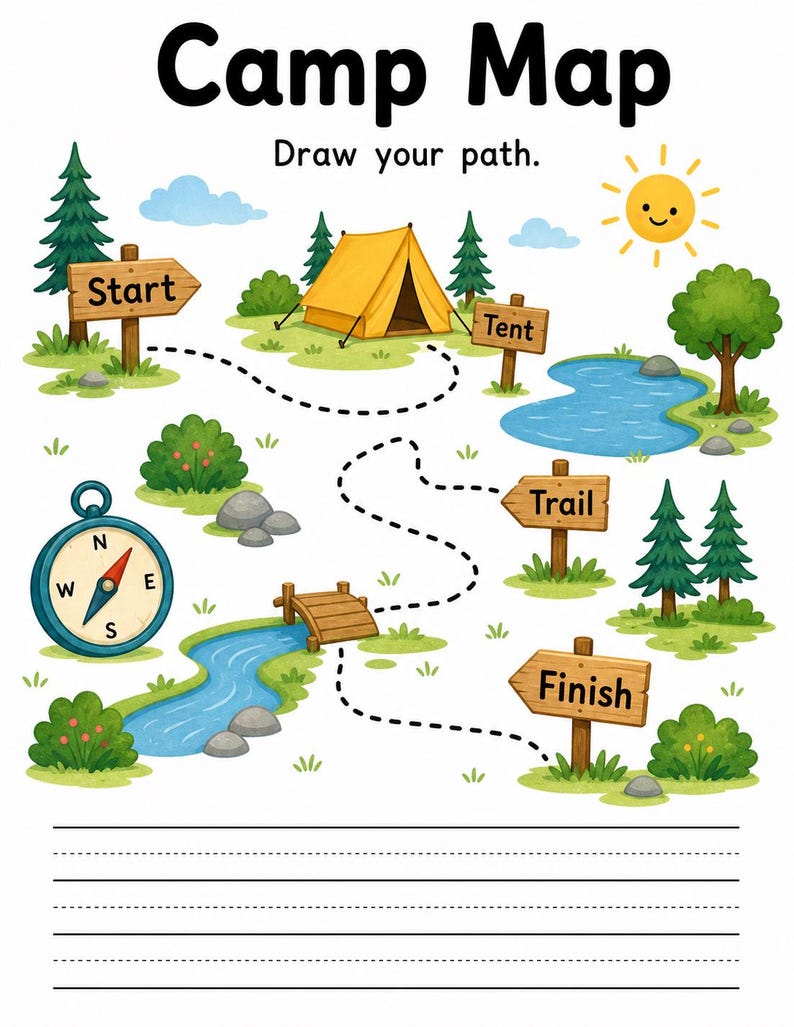 Camping Explorer Pages | Camping Activities for Kids | Printable PDF | Digital Download image 6