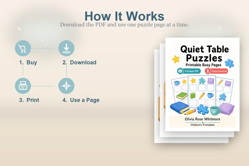 Quiet Table Puzzles | Druckbare besetzten Seiten | Druckbare PDF | Digitaler Download Bild 8