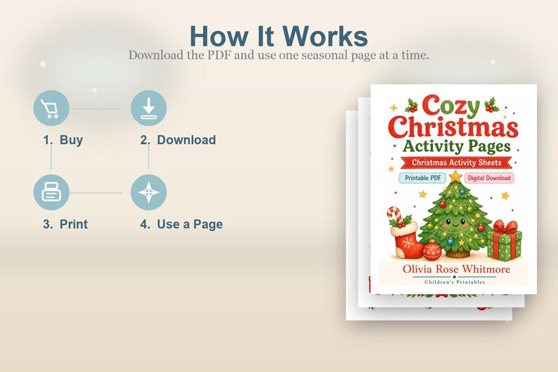 Cozy Christmas Activity Pages | Christmas Activity Sheets | Printable PDF | Digital Download image 8