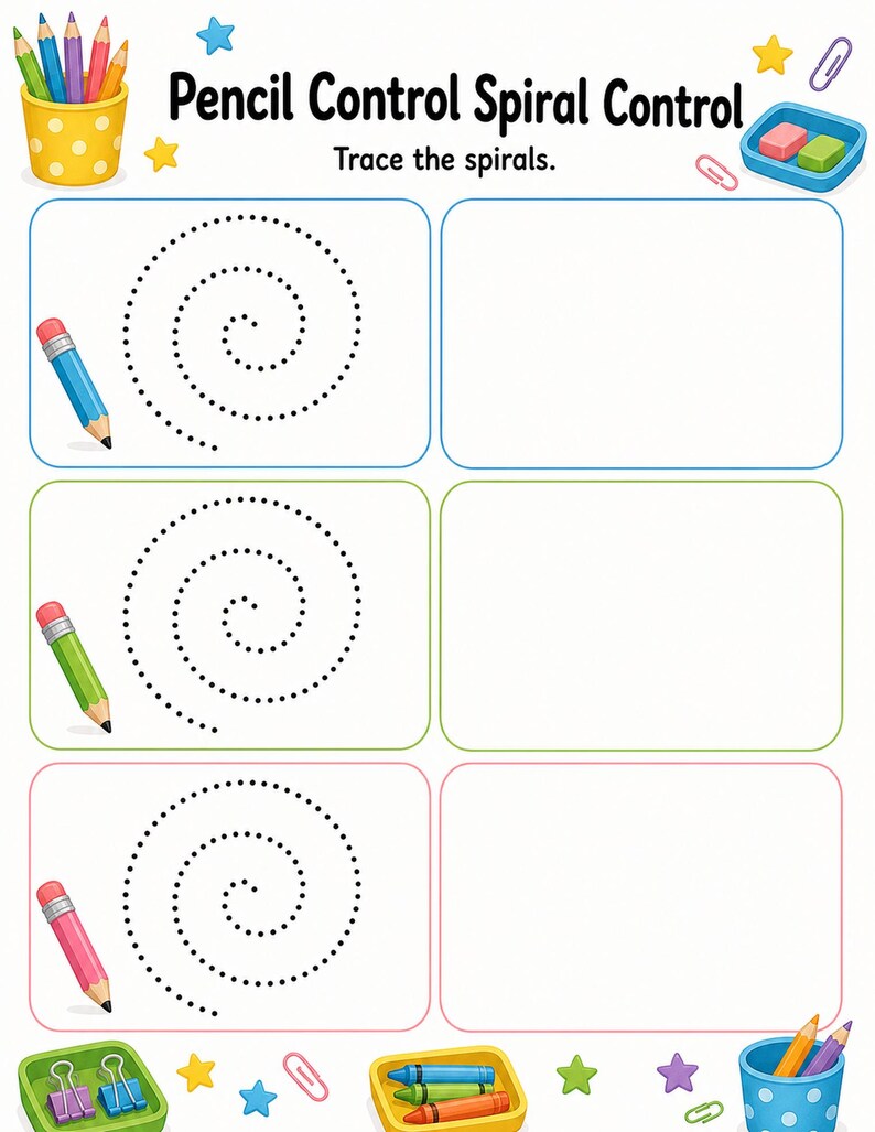 Pencil Control Workshop | Pencil Control Worksheets | Printable PDF | Digital Download image 6