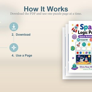 Space Logic Puzzles | Space Activity Sheets | Printable PDF | Digital Download image 8