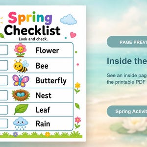 Activiteitenpagina's lentetuin | Activiteitsbladen lente | Afdrukbare pdf | Digitale download afbeelding 10