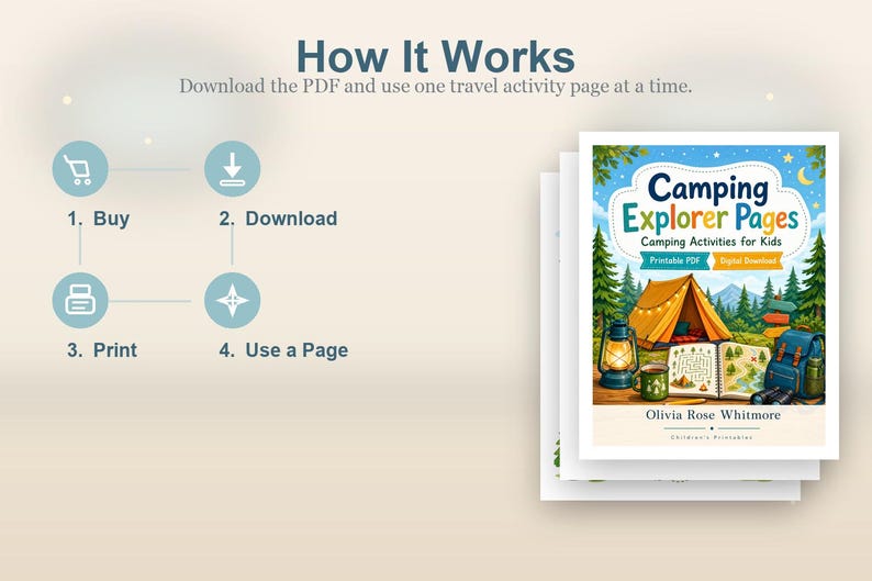 Camping Explorer Pages | Camping Activities for Kids | Printable PDF | Digital Download image 8