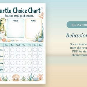 Turtle Good Choice Path | Behavior Chart for Kids | Printable PDF | Digital Download image 6