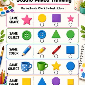 Attribute Sort Studio | Attribute Sorting Worksheets | Printable PDF | Digital Download image 7