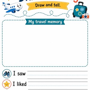 Cuaderno de actividades de viaje / Libro de actividades de viaje para niños / PDF imprimible / Descarga digital imagen 7