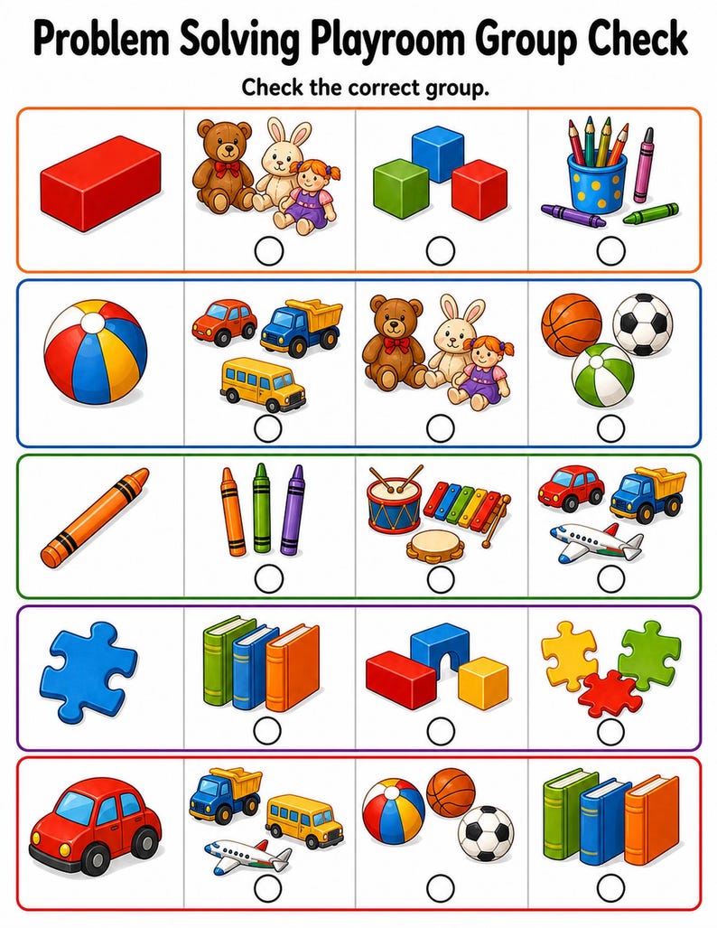 Spazio giochi per la risoluzione dei problemi / Schede di lavoro per la risoluzione dei problemi / PDF stampabile / Download digitale immagine 4