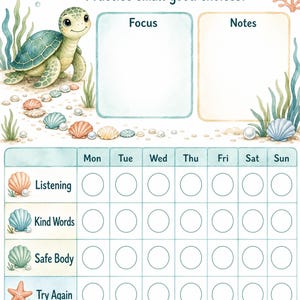 Turtle Good Choice Path | Behavior Chart for Kids | Printable PDF | Digital Download image 3