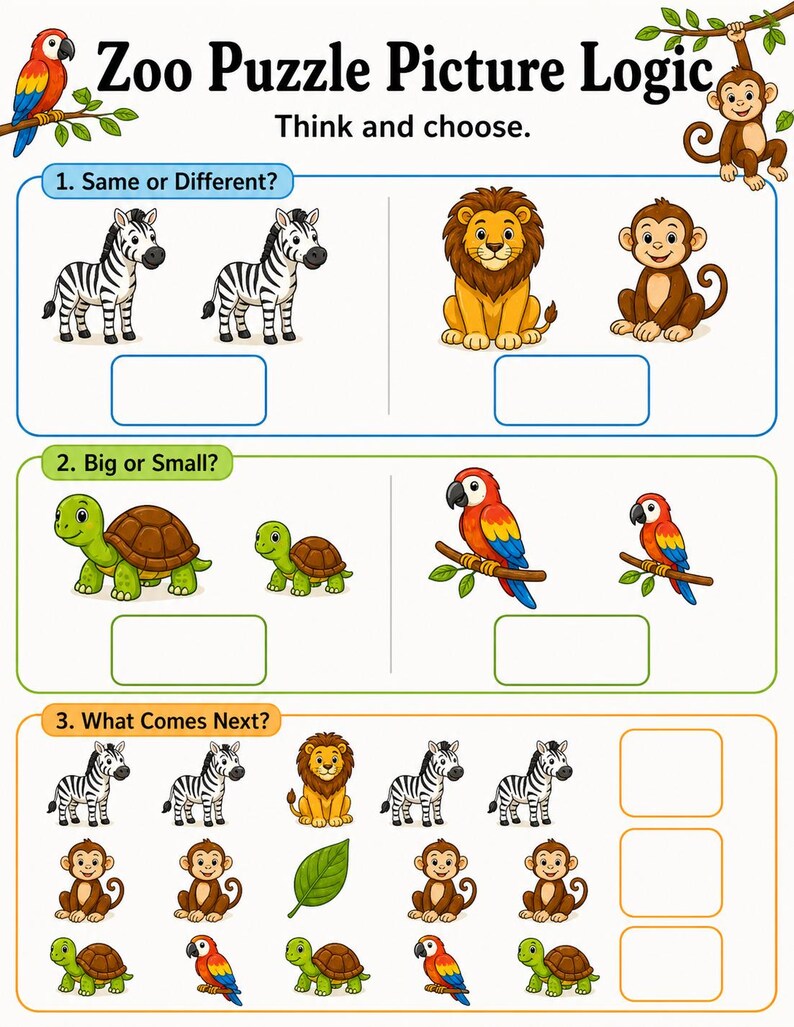 Look And Find Zoo Pages | I Spy Printable | Printable PDF | Digital Download image 7