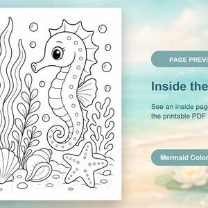 Mermaid Lagoon Coloring Pages | Mermaid Coloring Pages | Printable PDF | Digital Download image 10