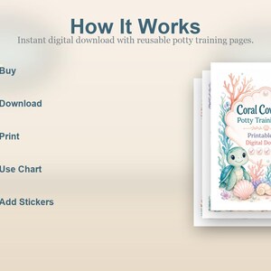 Scala di addestramento all'uso del vasino Coral Cove / PDF stampabile / Download digitale immagine 4