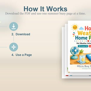 Hot Weather Home Pages | Hot Weather Activities for Kids | Printable PDF | Digital Download image 8
