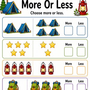 Compare Number Camp | Comparing Numbers Worksheets | Printable PDF | Digital Download image 3