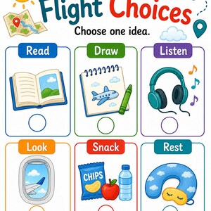 Sky Trip Activity Pages | Airplane Activities for Kids | Printable PDF | Digital Download image 7