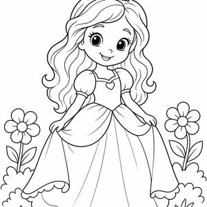 Dibujos para colorear de castillos de princesas / Dibujos para colorear de princesas / PDF imprimible / Descarga digital imagen 3