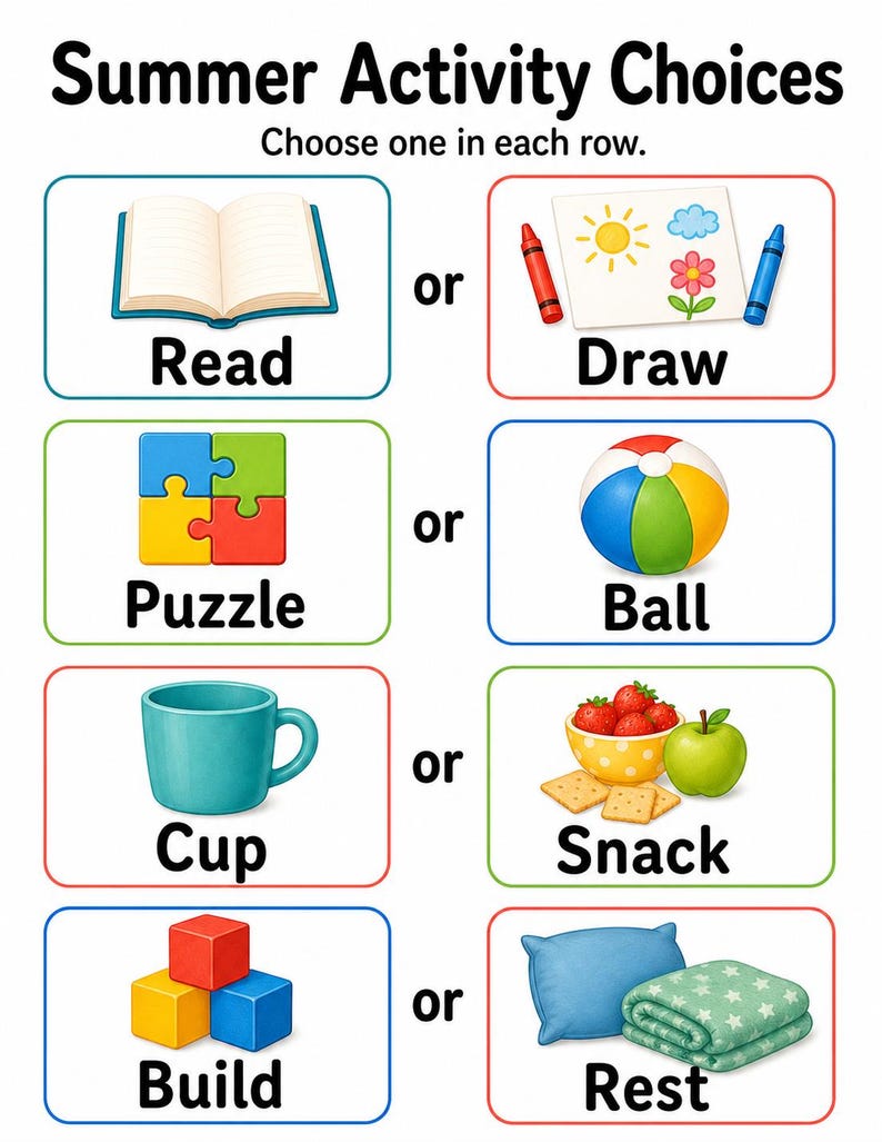 Sunny Home Activity Pages | Summer Activity Pages for Kids | Printable PDF | Digital Download image 6