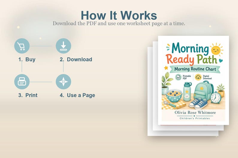 Morgen Bereiter Weg | Morgen-Routine-Diagramm | Druckbare PDF | Digitaler Download Bild 8