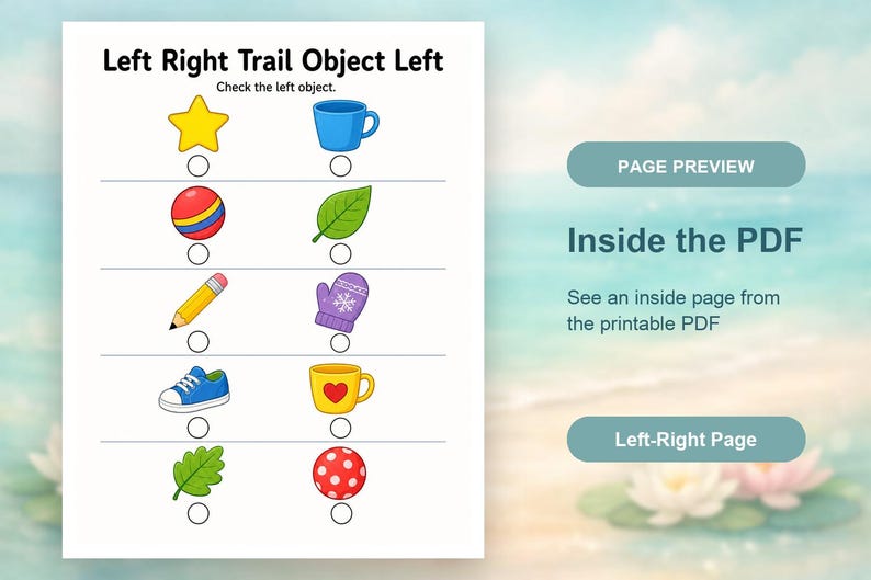 Left Right Learning Trail | Left and Right Worksheets | Printable PDF | Digital Download image 10