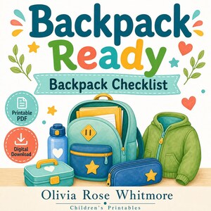 Backpack Ready | Backpack Checklist | Printable PDF | Digital Download image 1