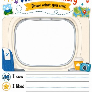 Postcard Memory Pages | Travel Journal for Kids | Printable PDF | Digital Download image 6