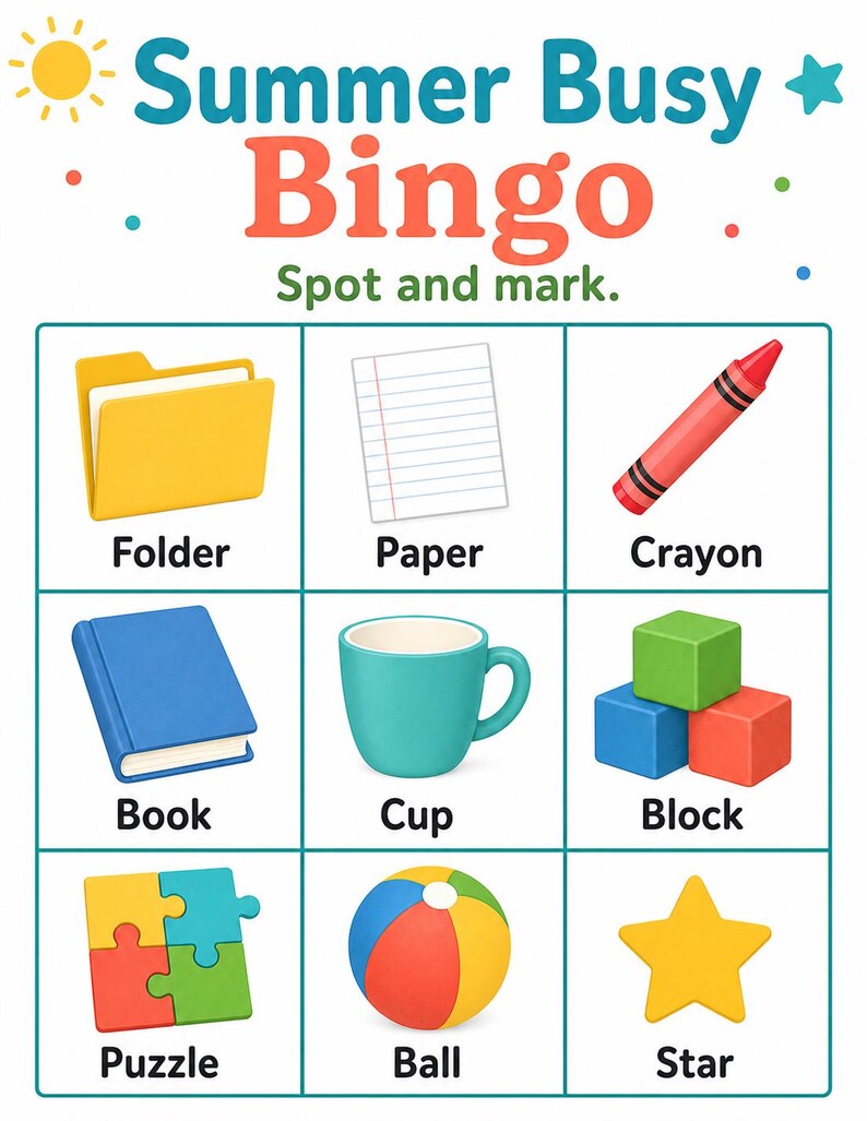Home Summer Busy Pages | Summer Busy Pages for Kids | Printable PDF | Digital Download image 3