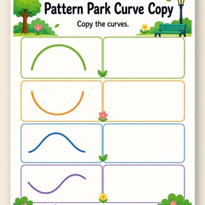 Vorschrift Pattern Park | Arbeitsblätter zum Vorschreiben | Druckbare PDF | Digitaler Download Bild 9