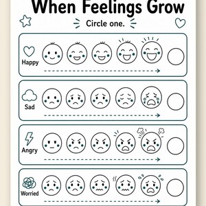 Guia para Lidar com Emoções Intensas | Folhas de Atividades sobre Emoções Intensas | PDF para Imprimir | Download Digital imagem 9
