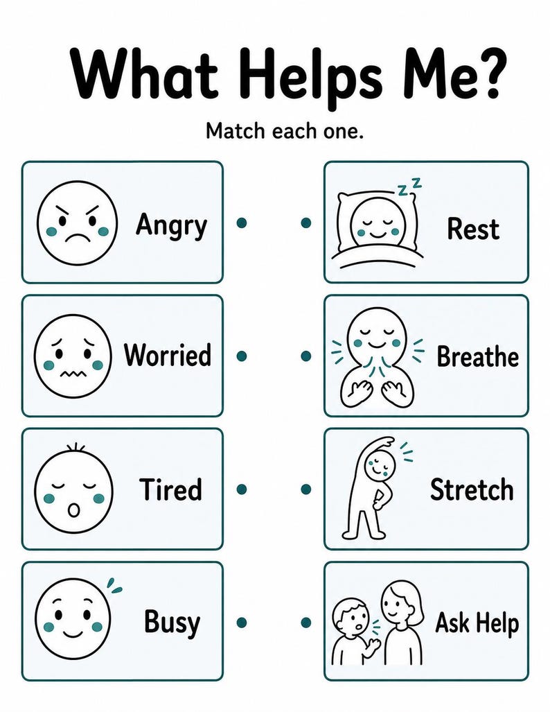 Gentle Calm Down Pages | Calm Down Worksheets | Printable PDF | Digital Download image 7