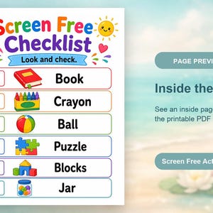 Screen Free Summer Pages | Screen Free Activities for Kids | Printable PDF | Digital Download image 10