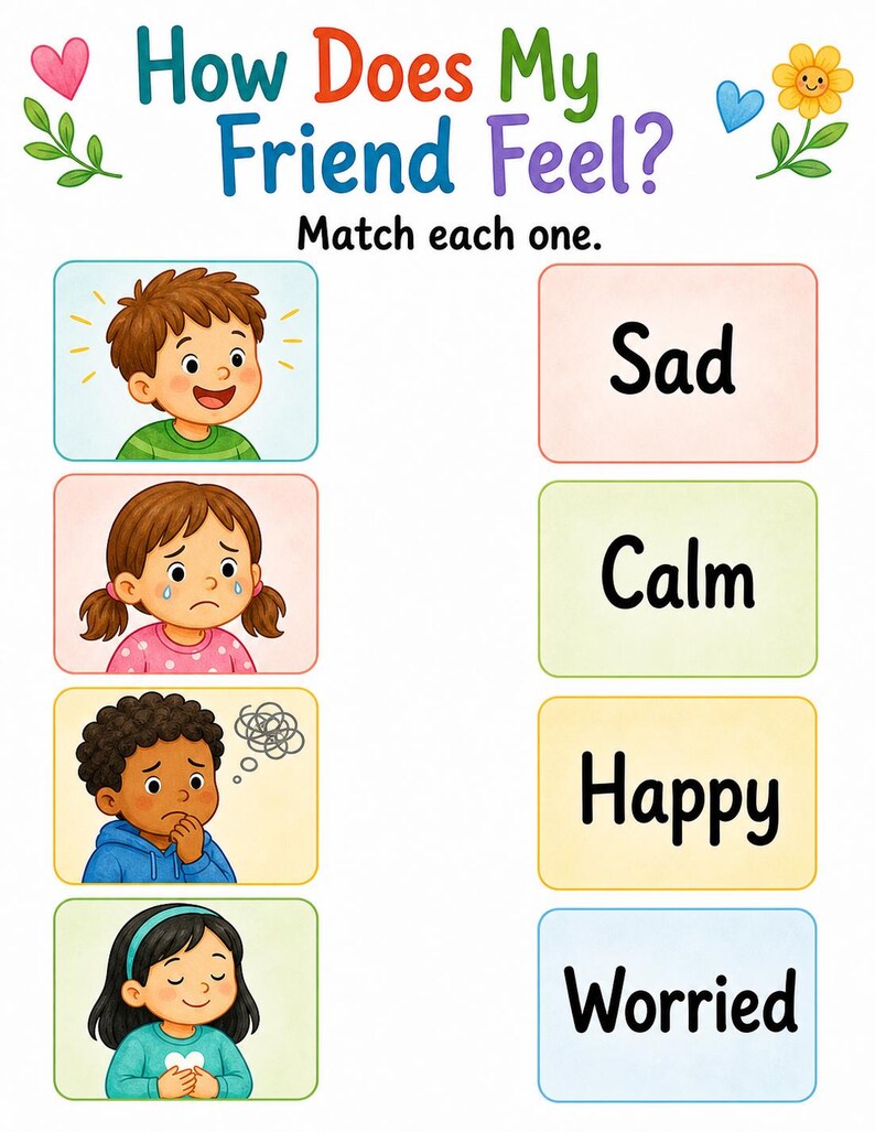 Friendship Feelings Pages | Friendship Worksheets for Kids | Printable PDF | Digital Download image 4