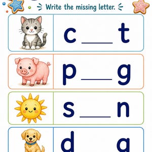 Cookie CVC Wörter | CVC Wörter Arbeitsblätter | Druckbare PDF | Digitaler Download Bild 6