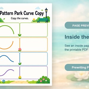 Vorschrift Pattern Park | Arbeitsblätter zum Vorschreiben | Druckbare PDF | Digitaler Download Bild 10