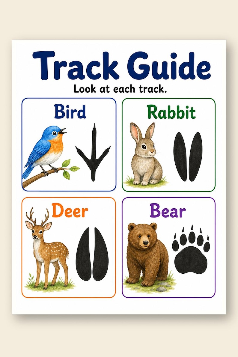 Animal Tracks Trail | Animal Tracks Worksheet | Printable PDF | Digital Download image 9