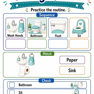 Potty Practice Steps | Potty Training Chart | Printable PDF | Digital Download image 7