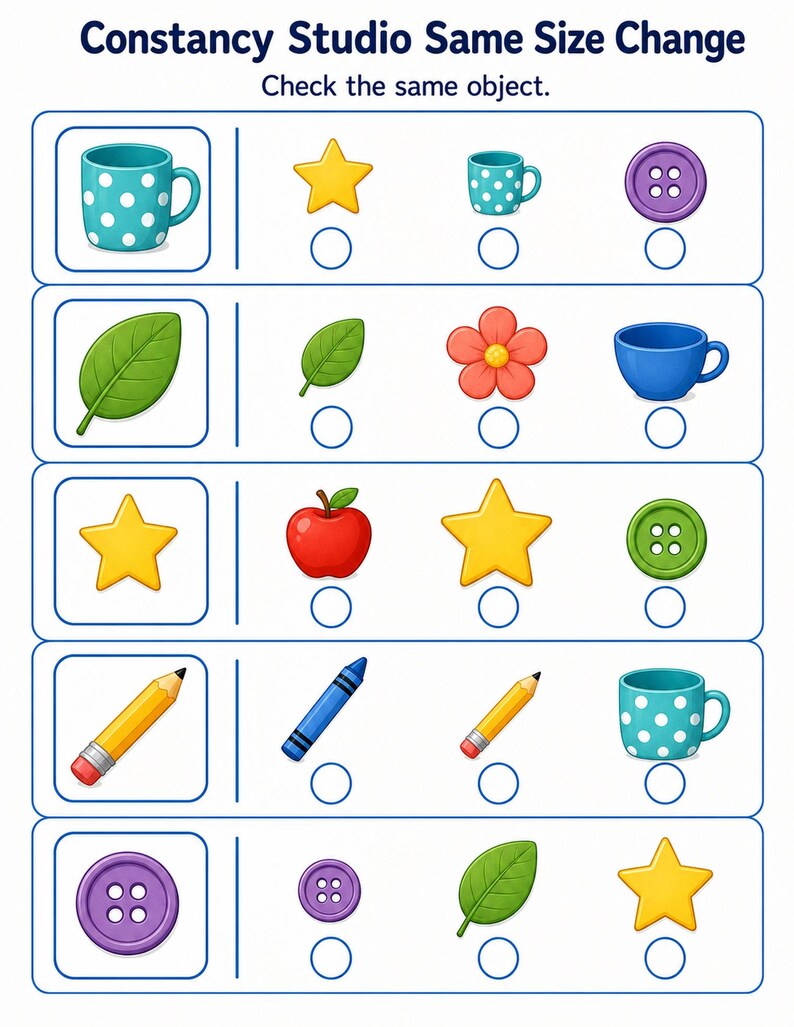 Object Constancy Studio | Object Constancy Worksheets | Printable PDF | Digital Download image 3