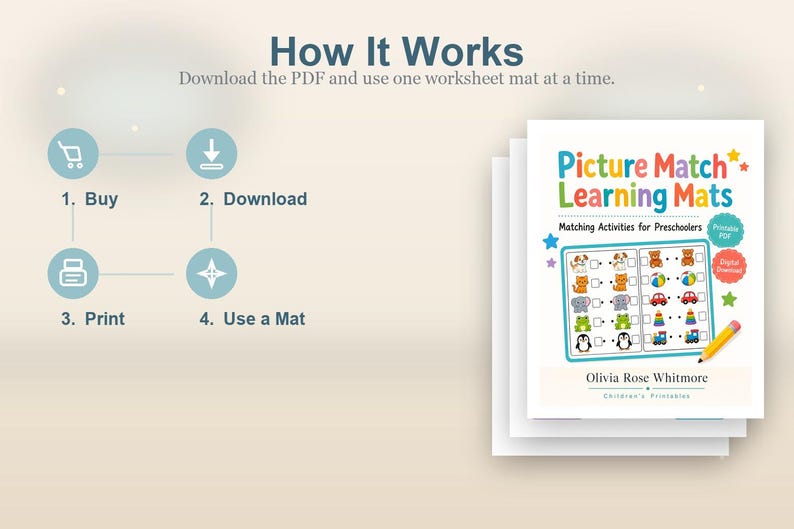 Passende Lernmatten | Passende Aktivitäten für Kinder im Vorschulalter | Druckbare PDF | Digitaler Download Bild 8
