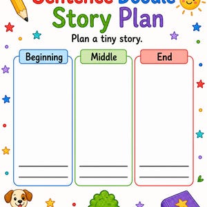 Sentence Builder Doodles | Sentence Writing Worksheets | Printable PDF | Digital Download image 7