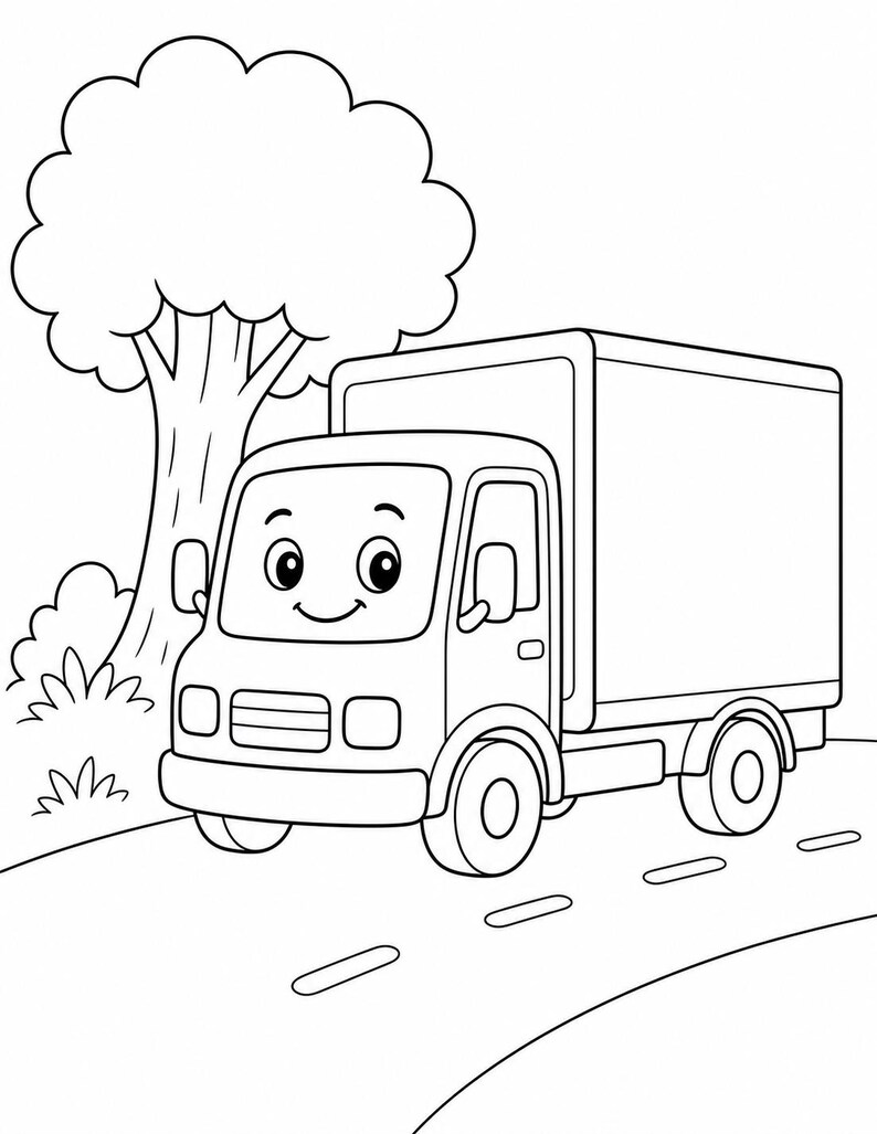 Busy Wheels Coloring Pages | Vehicle Coloring Pages | Printable PDF | Digital Download image 4