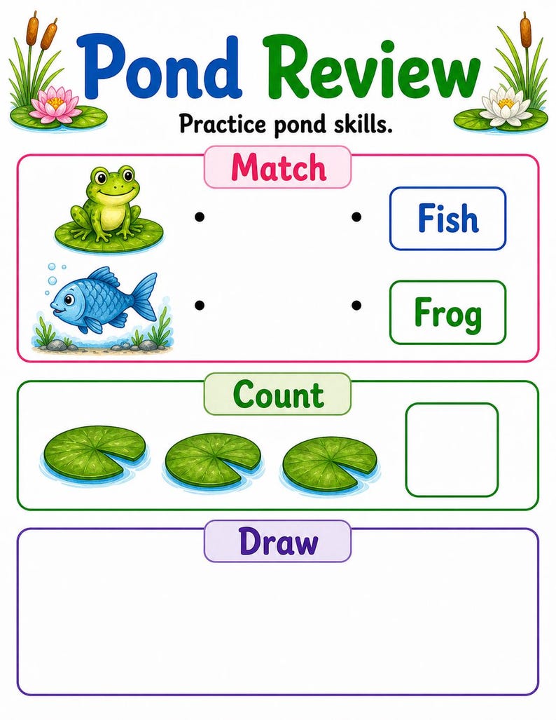 Pond Life Explorer | Pond Life Worksheets | Printable PDF | Digital Download image 7