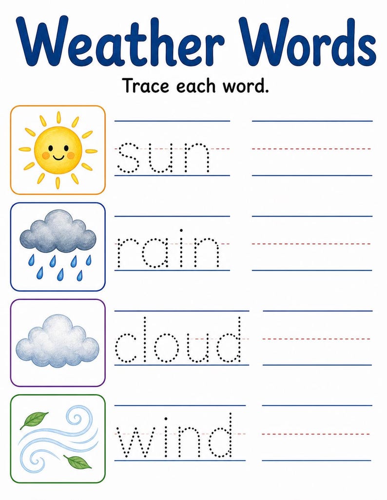 Weather Watch Window | Weather Worksheets | Printable PDF | Digital Download image 6